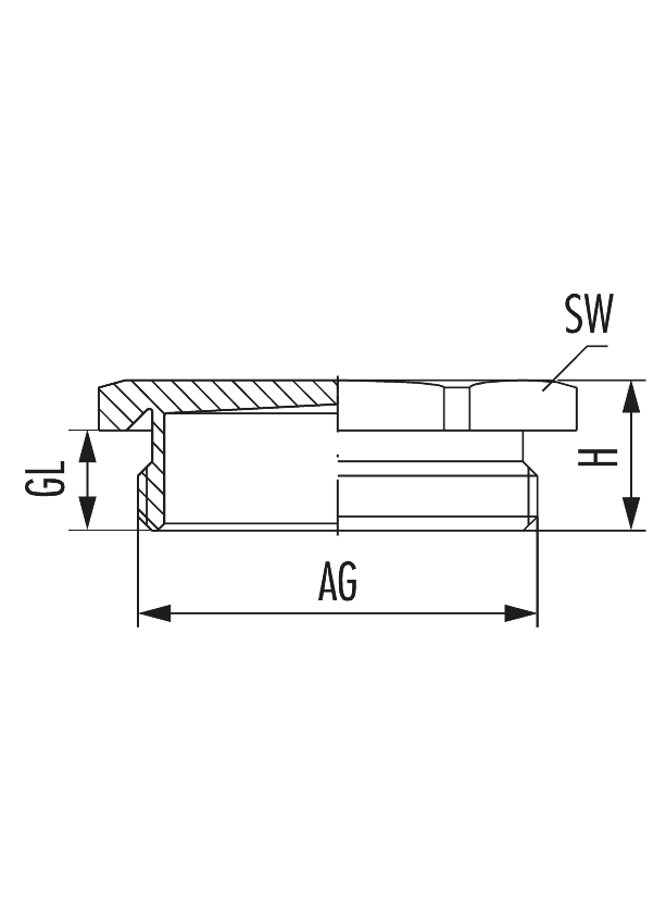 Verschluss V-NE-Ms, Kabelverschraubung