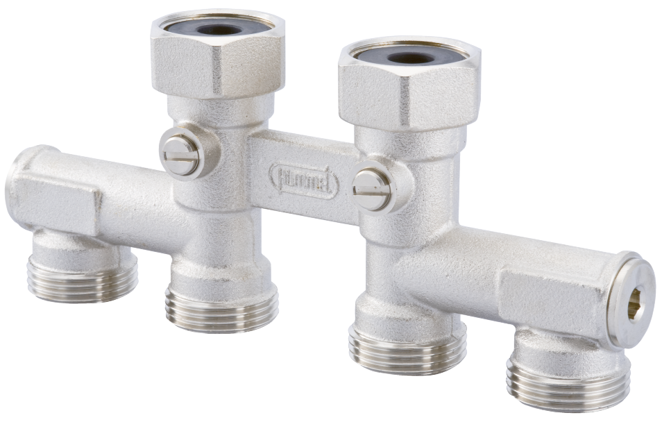 Zweirohranschlussblock Durchgangsform (Vierfachanschluss)