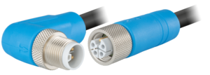 M12 Power moulded – coding L, Power, M12, Brass, Circular Connector, Connector, moulded circular connectors