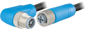 M12 Power moulded – coding T, Power, M12, Brass, Circular Connector, Connector, moulded circular connectors